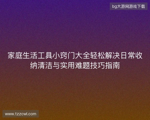 家庭生活工具小窍门大全轻松解决日常收纳清洁与实用难题技巧指南